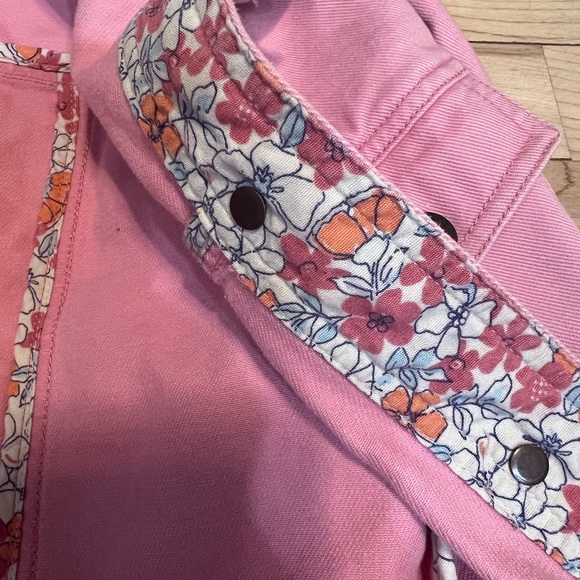 Vintage LL Bean Pretty in Pink button Up Jean Jacket size Small - Picture 10 of 16